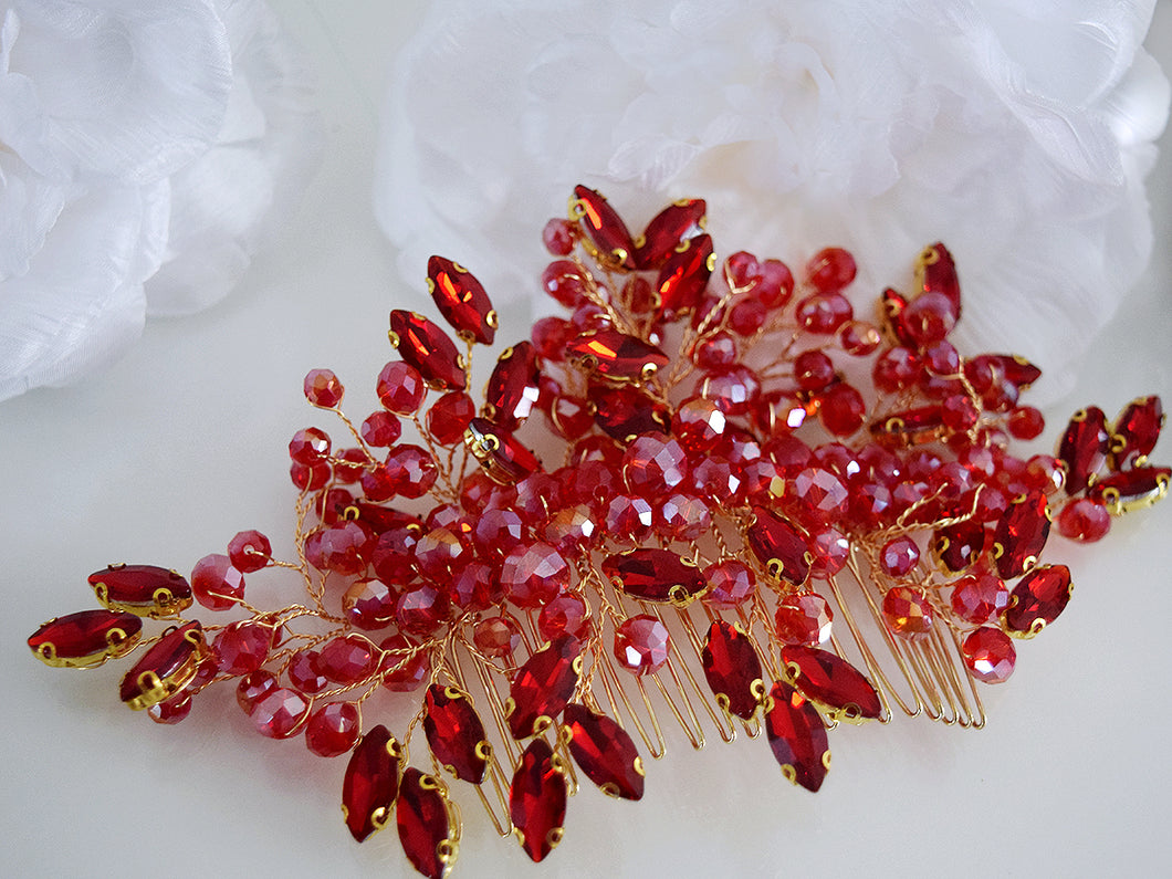 Ruby Hair Comb